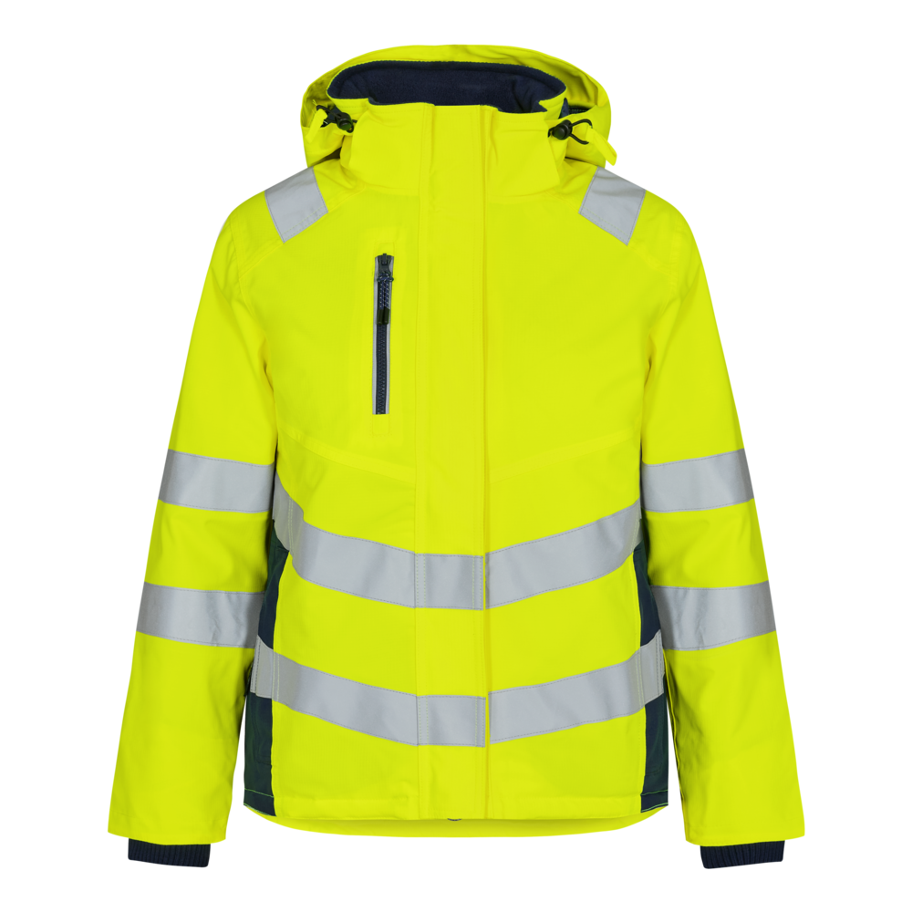 Safety vinterjacka för kvinnor - Hi-vis Gul/Blå Ink