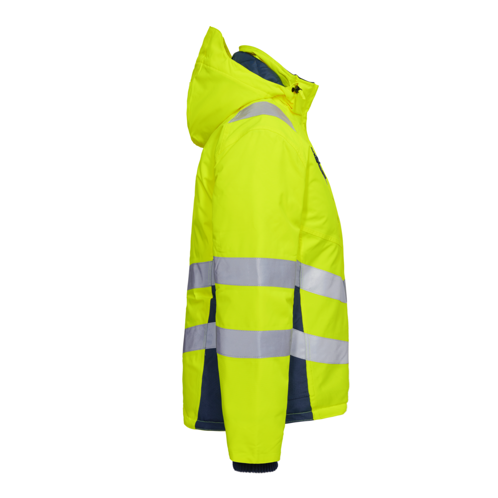 Safety vinterjacka för kvinnor - Hi-vis Gul/Blå Ink